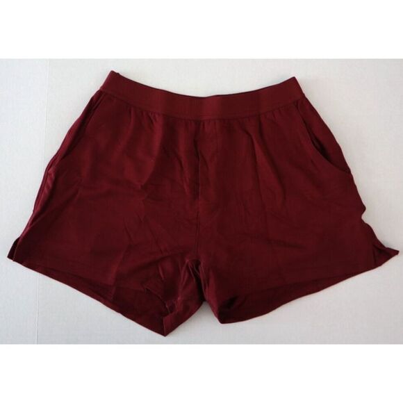 Jambys Unisex Sz Small Cabernet/Red Soft Breathable Boxer Shorts w/Pockets - Picture 2 of 8